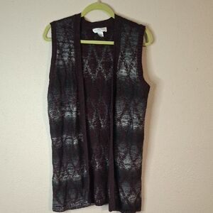 Christopher & Banks Knit Cardigan Vest size PL
